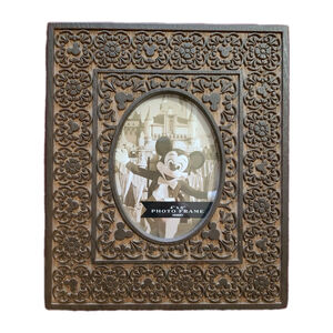 Wooden Disney Parks Mickey Mouse Picture Photo Frame 4"x6"